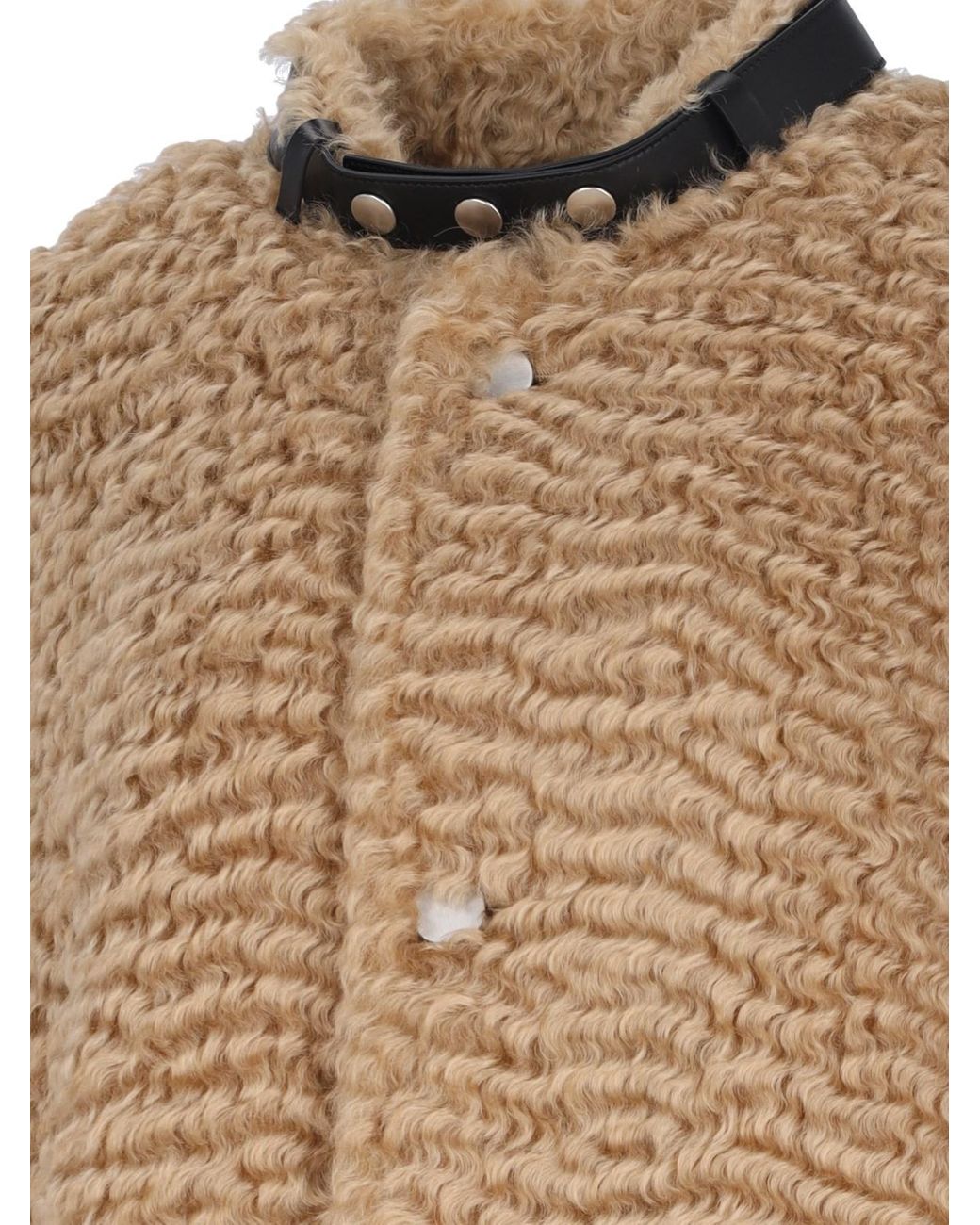 Jil Sander Natural Single-Breasted Midi Coat