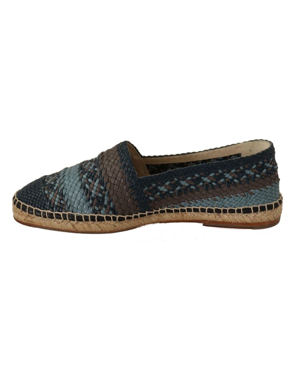 Dolce & Gabbana Multicolor Elegant Woven Leather Espadrilles for men