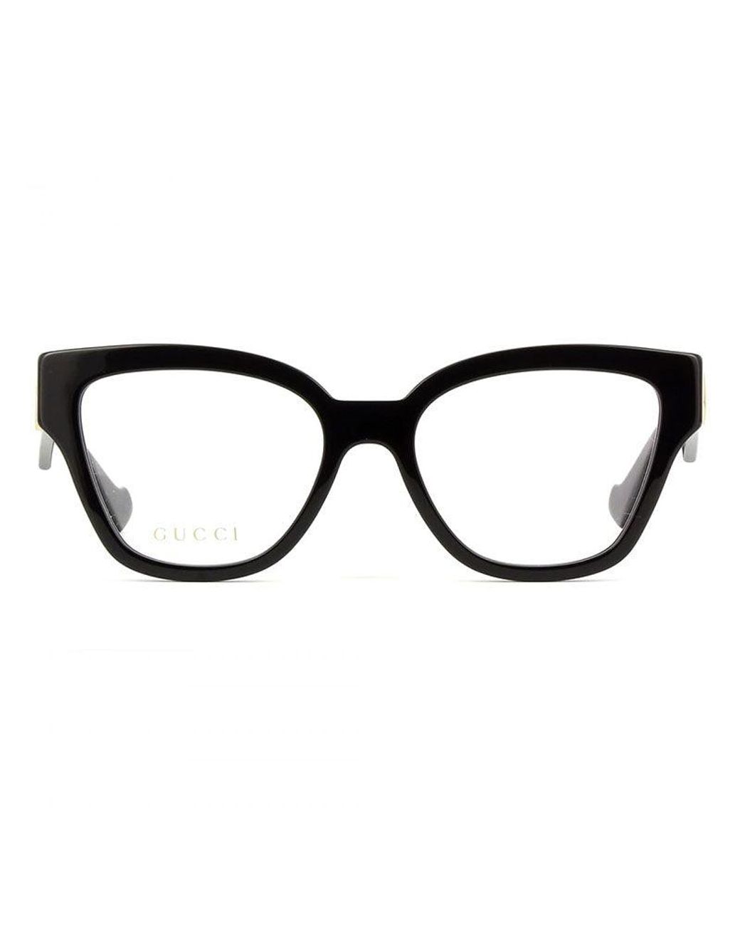 Gucci Black Eyeglasses Cat Eye Full Rim, Frame And Clear Demo Lenses Lens Gg1424O005 Sunglasses