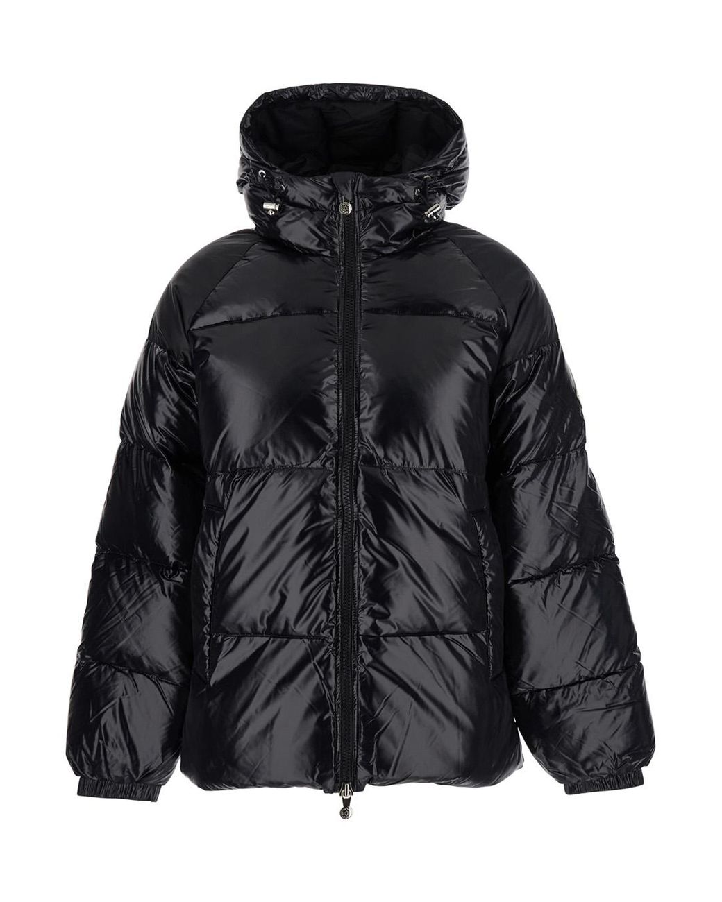 Pyrenex Black Down Jacket With Hood And Front Zip Closure. Tech Fabric