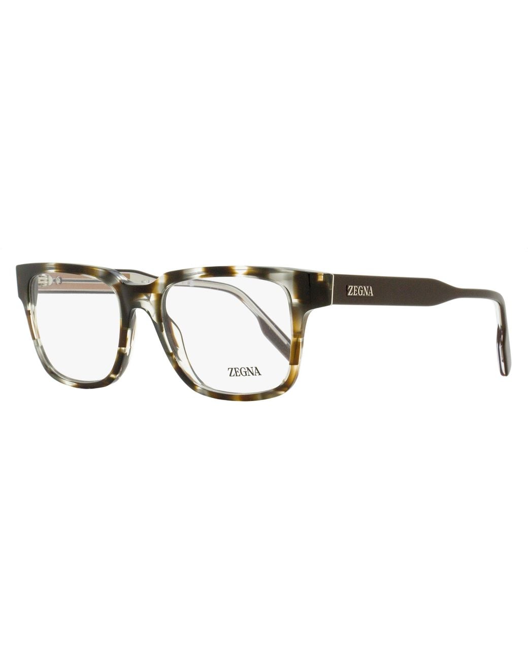 Zegna Black Retro Rectangular Eyeglasses Ez5260 020 52Mm Plastic (Acetate) for men