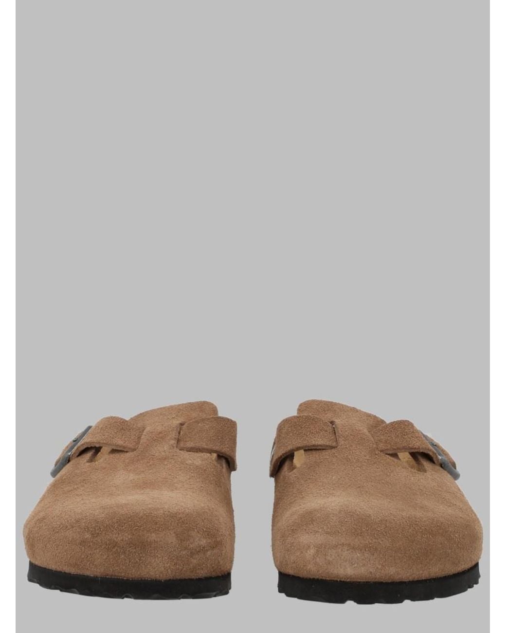 Birkenstock Brown Boston Leather Clogs Sandal