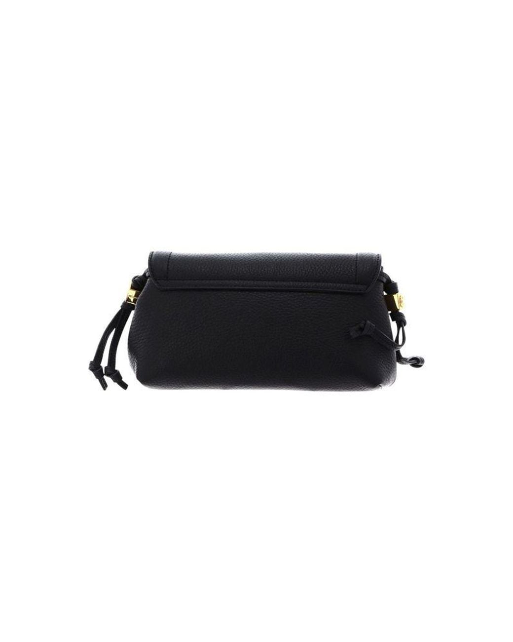 Coccinelle Black Mini Crossbody Bag Grained Leather