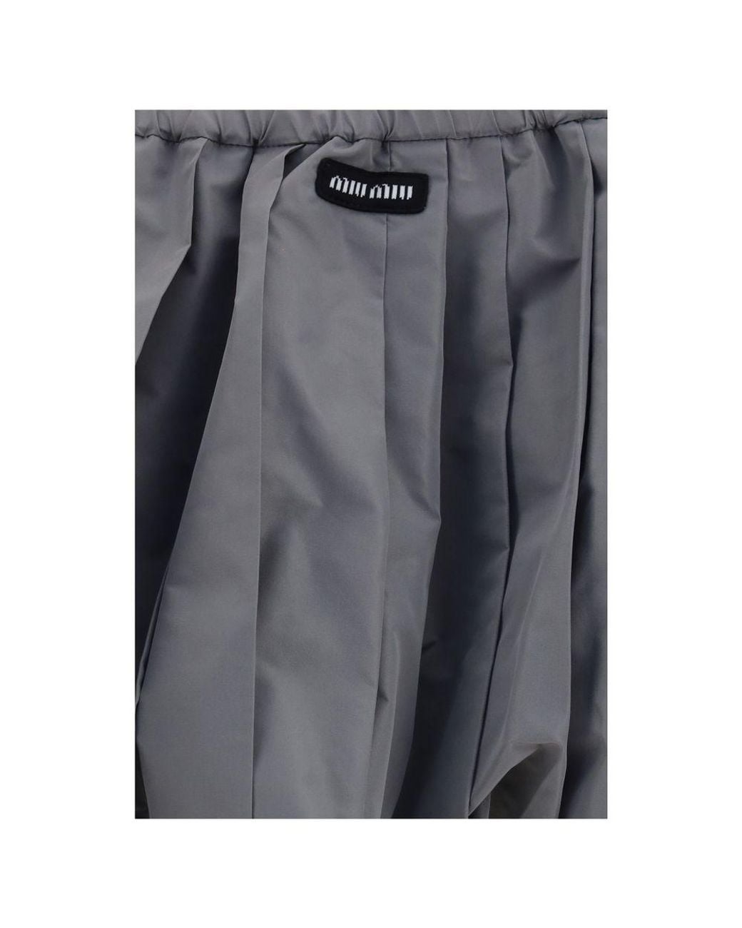 Miu Miu Gray Skirt Balloon Mini Polyester
