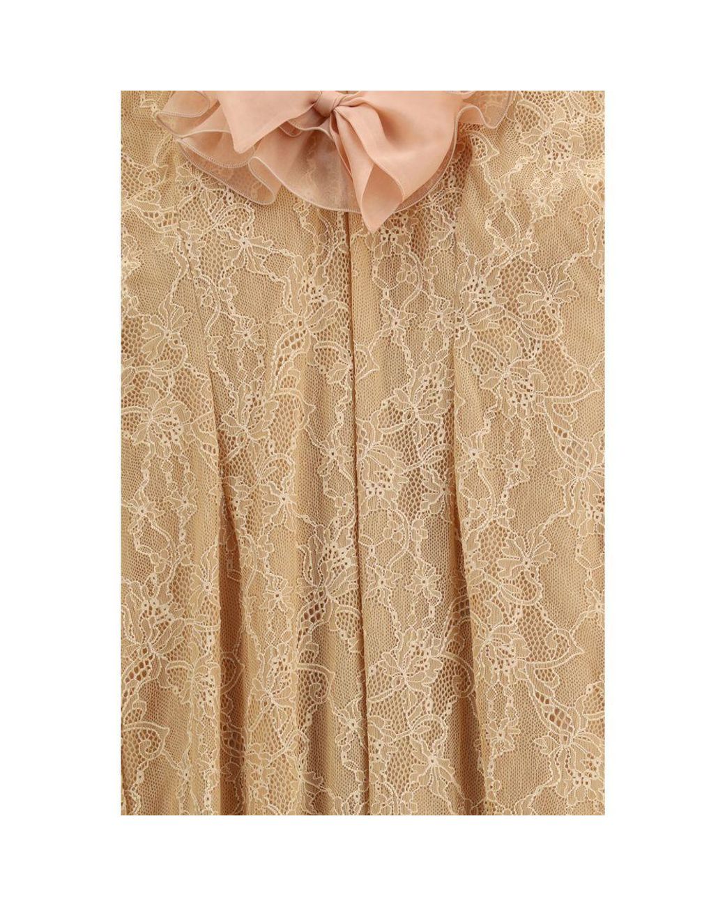 Alessandra Rich Natural Polyamide Cocktail Dress