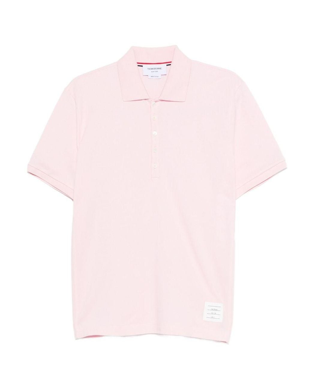Thom Browne Pink Cotton Piqué Polo Shirt