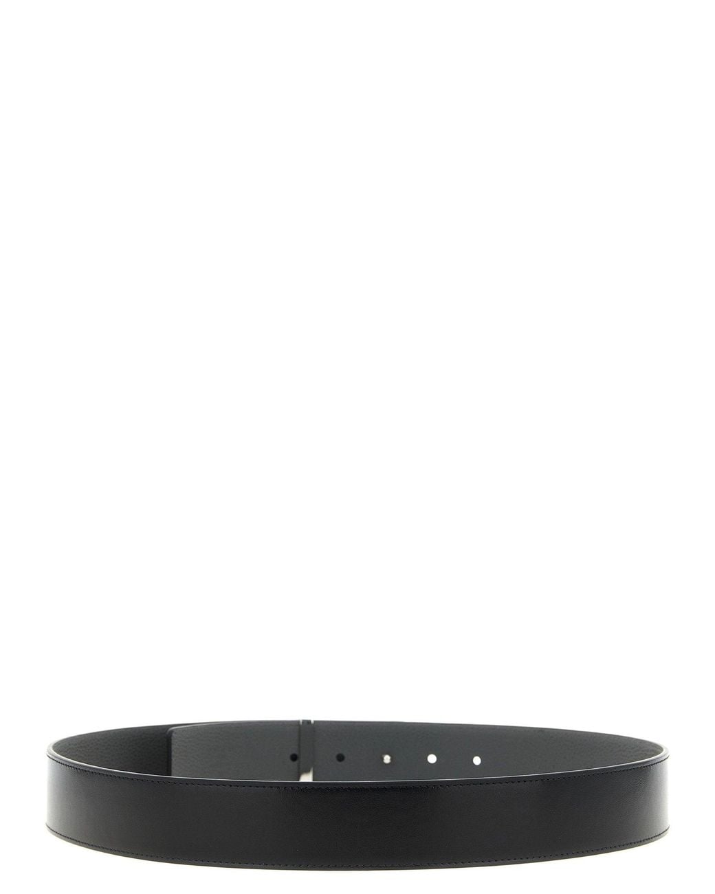 Givenchy White Reversible Calf Leather Belt for men