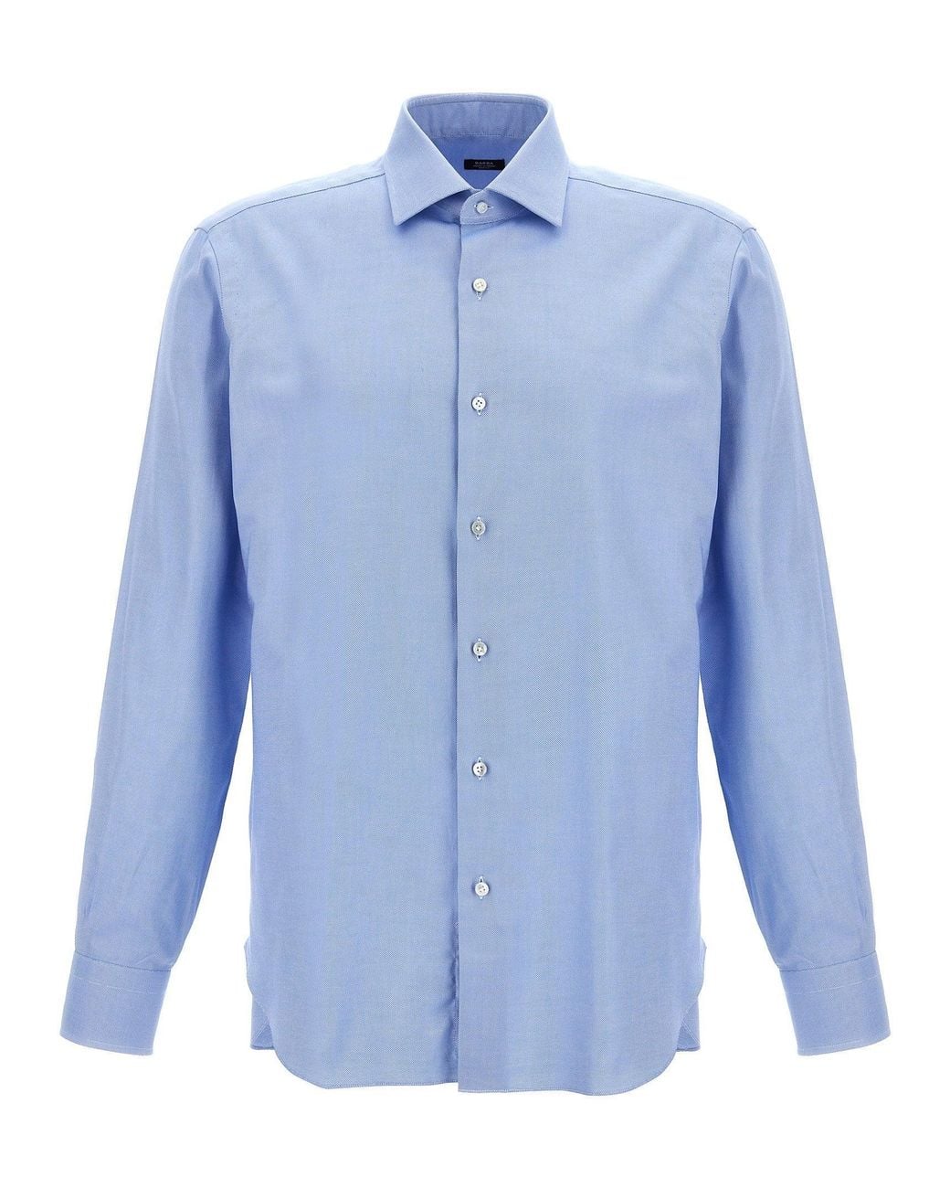 Barba Napoli Blue Cotton Shirt