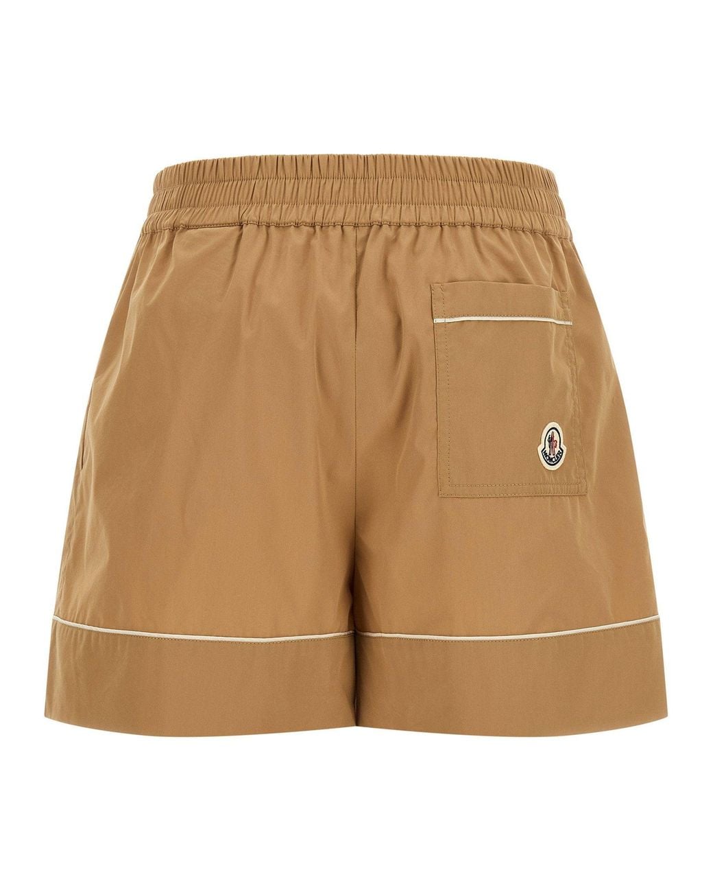 Moncler Natural High-Waisted Tailored Shorts