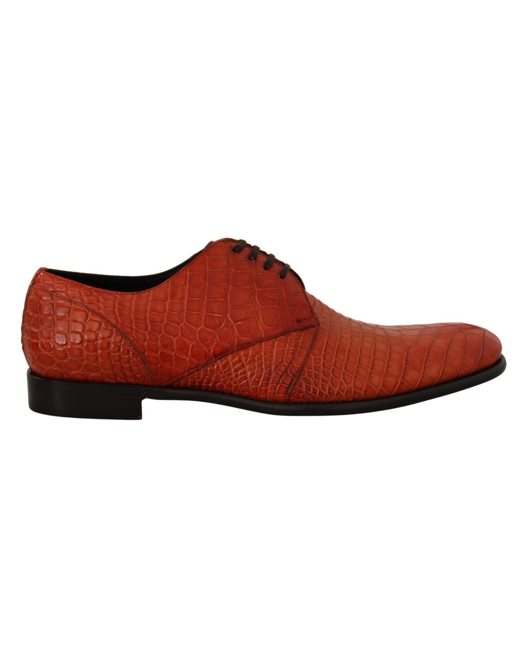 Dolce & Gabbana Red Exotic Leather Dress Derby Shoes Skin Croc for men