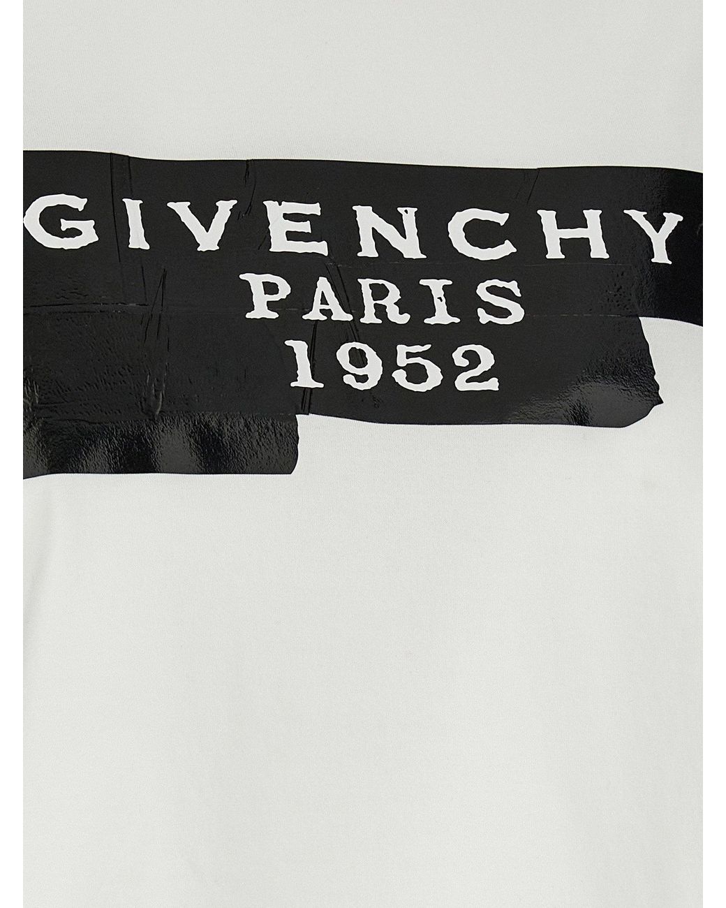 Givenchy White Tape Logo T-Shirt