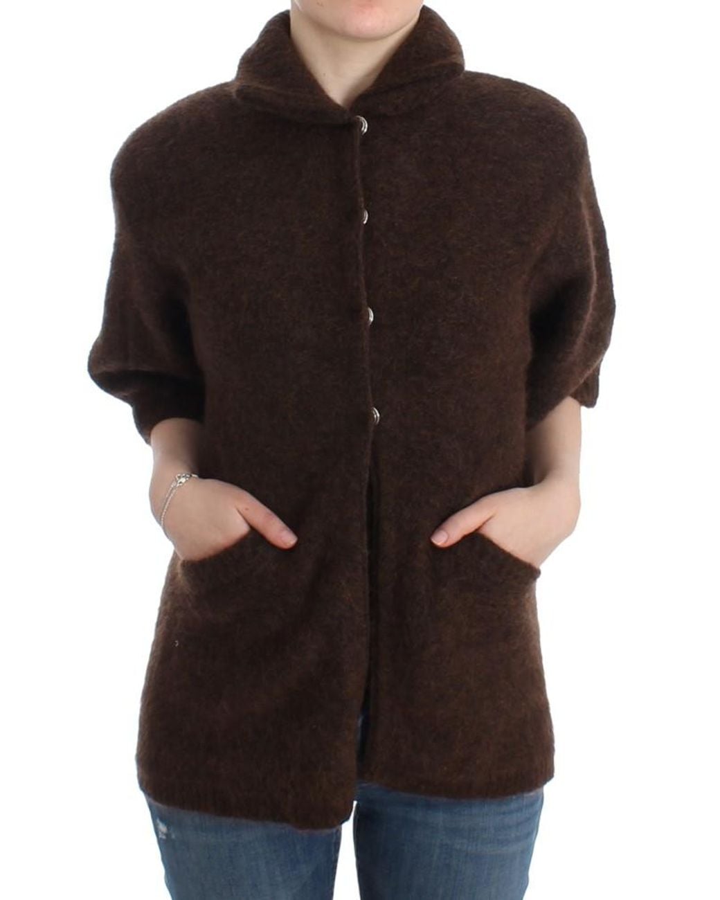 Roberto Cavalli Black Mohair Knitted Cardigan