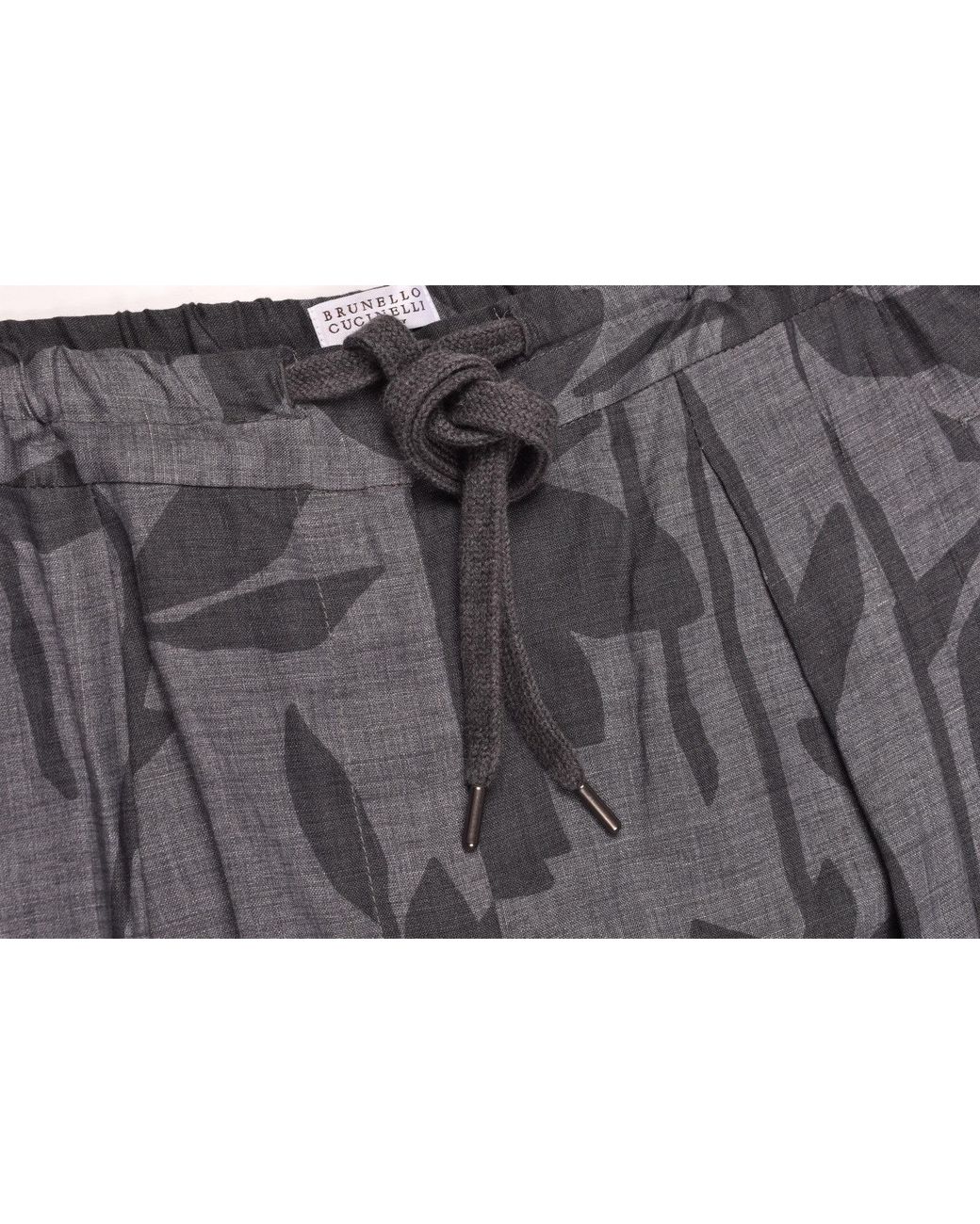 Brunello Cucinelli Gray Linen Relaxed Trousers