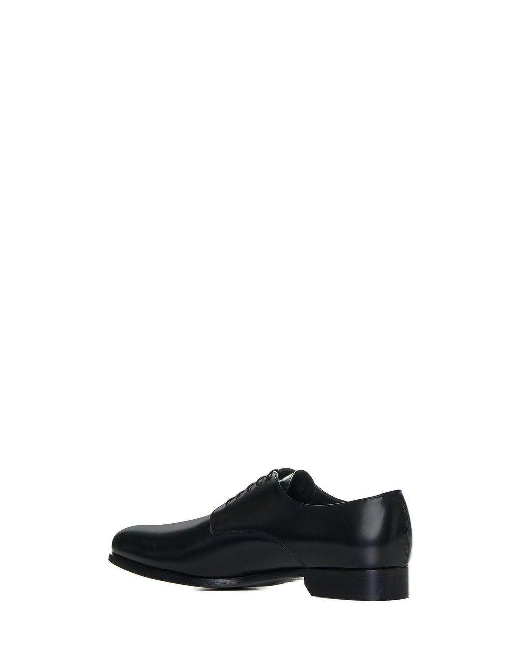 D 40 White Leather Derby Shoes for men