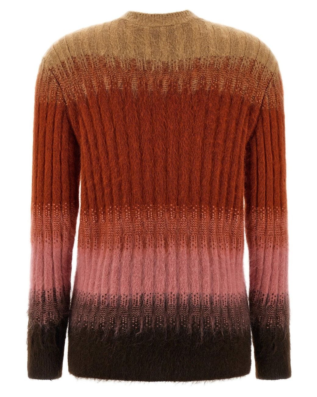 Fendi Brown Ombré Mohair Blend Sweater