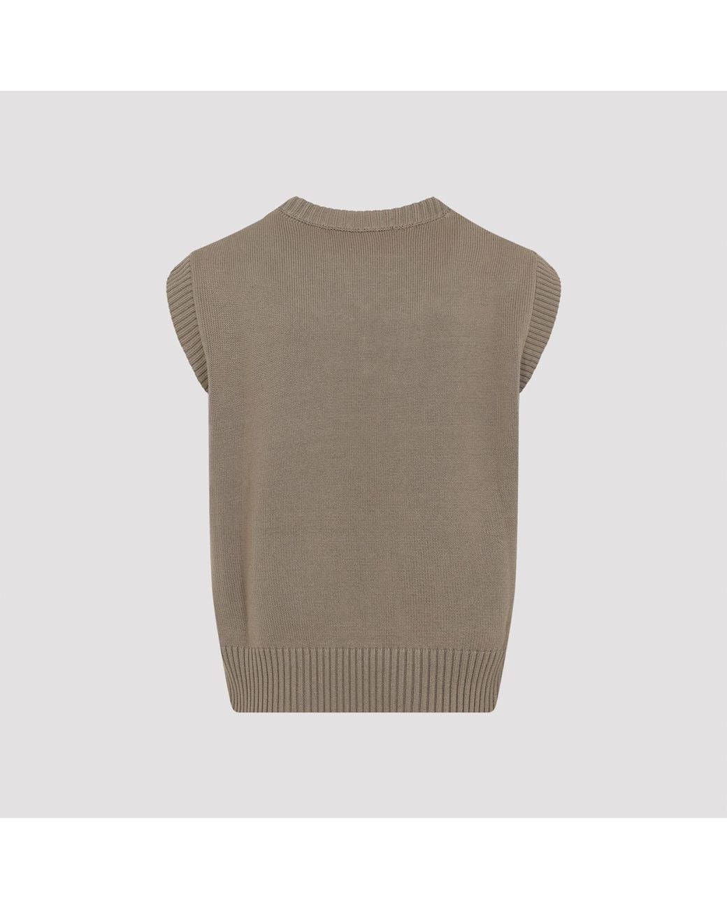 AMI Natural Ami Wool And Cotton Vest for men