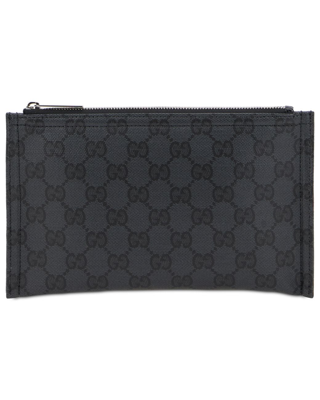 Gucci Gray Monogram Canvas Pouch for men