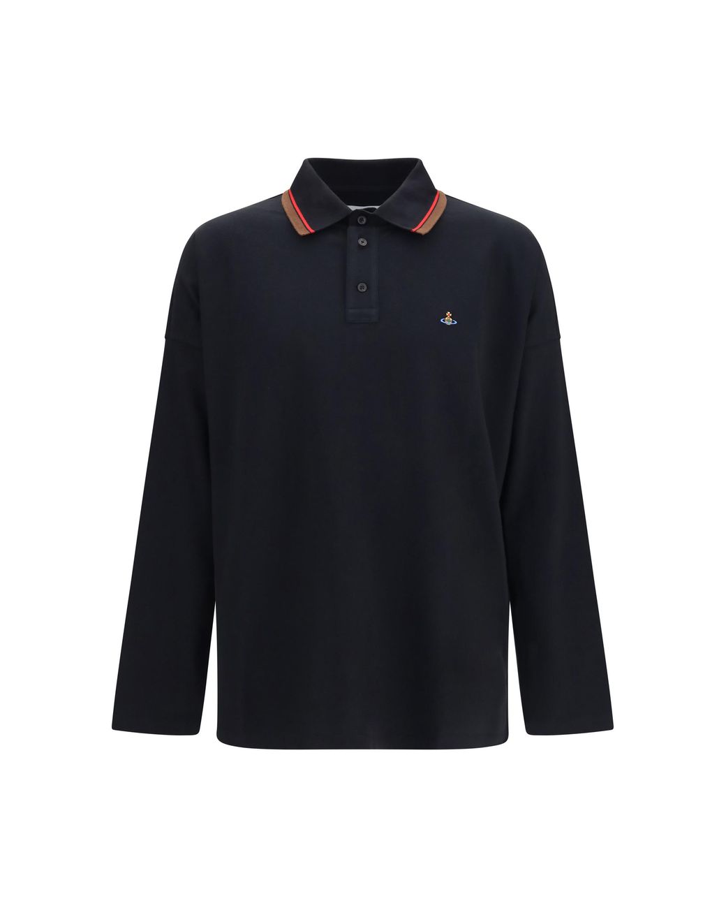 Vivienne Westwood Blue Oversized Long-Sleeve Polo for men
