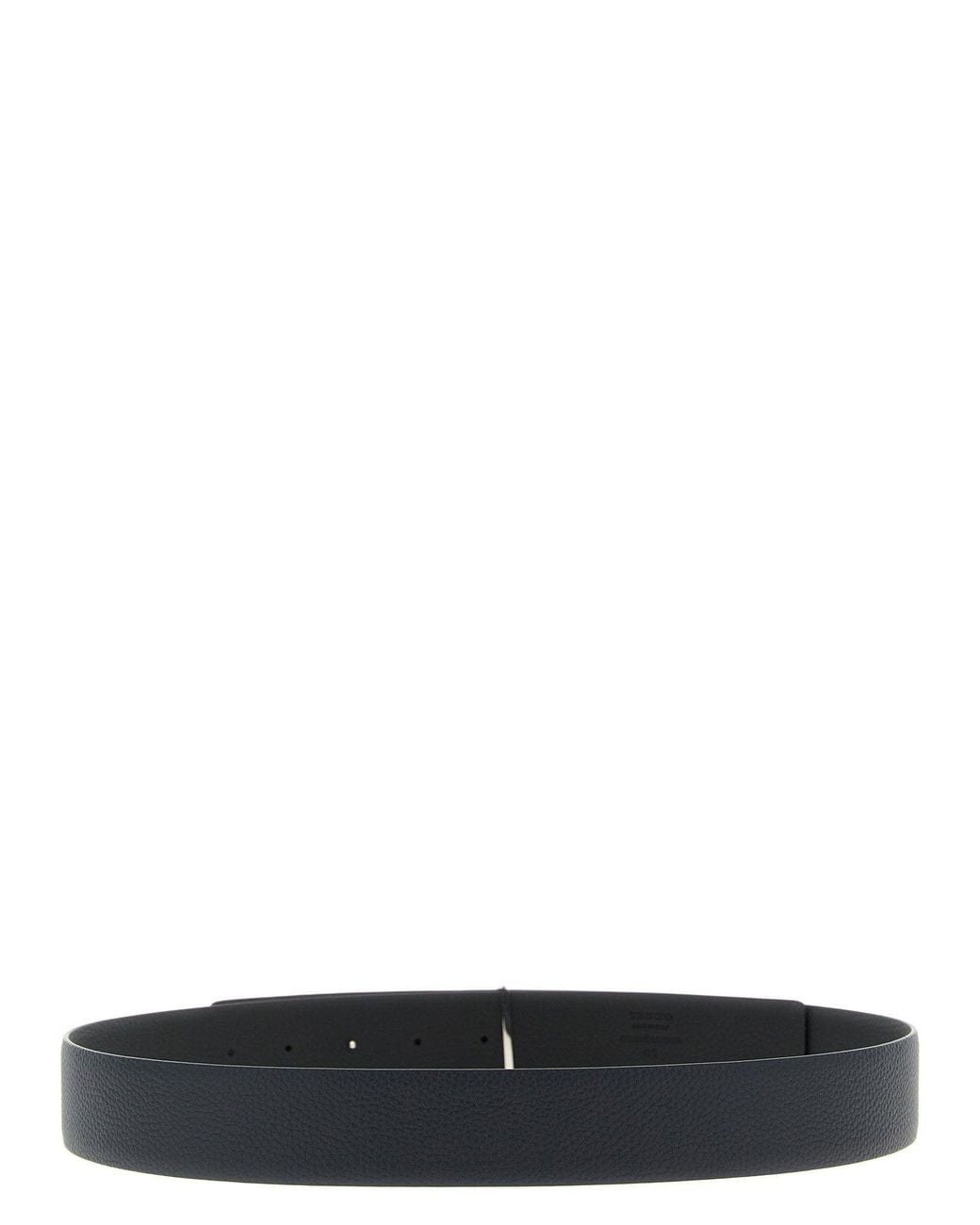 Tom Ford Black Grain Leather Reversible Belt