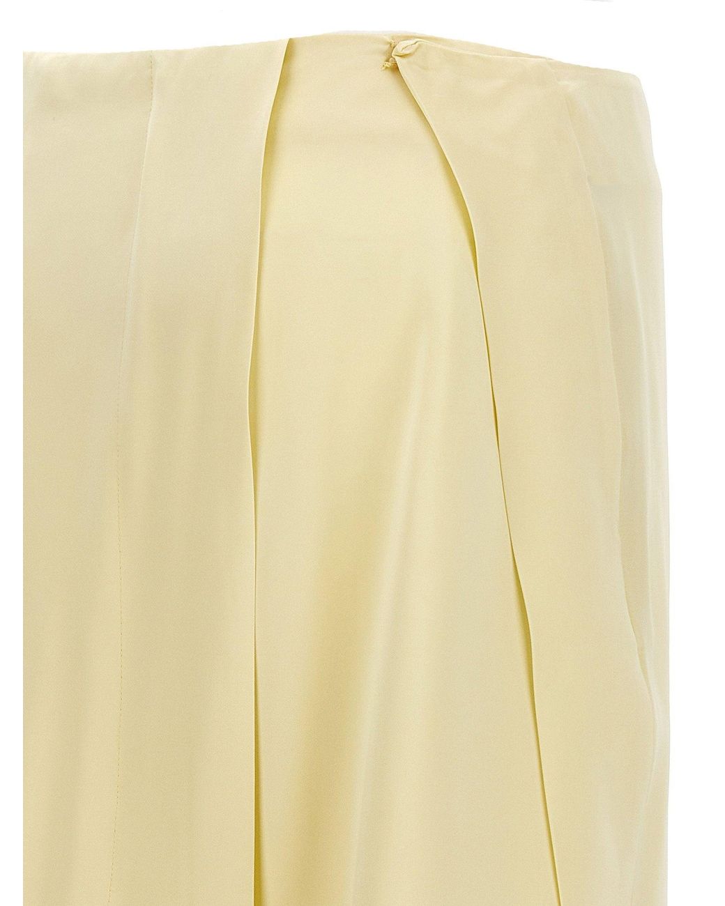 Jil Sander Yellow Satin Skirt