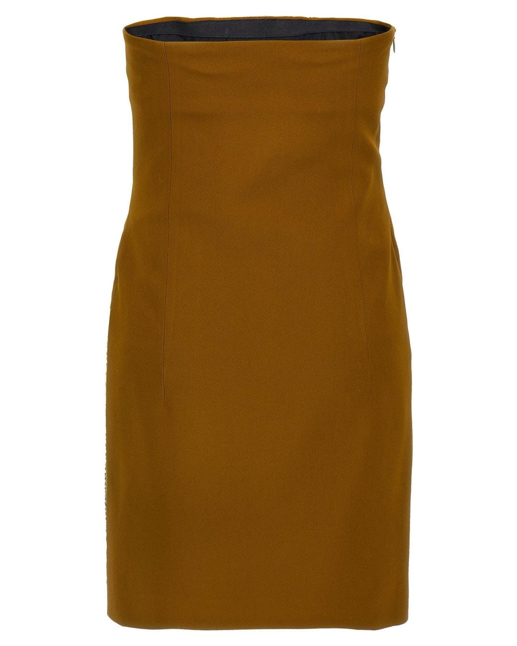 The Attico Natural Sequin-Embellished Mesh Insert Dress