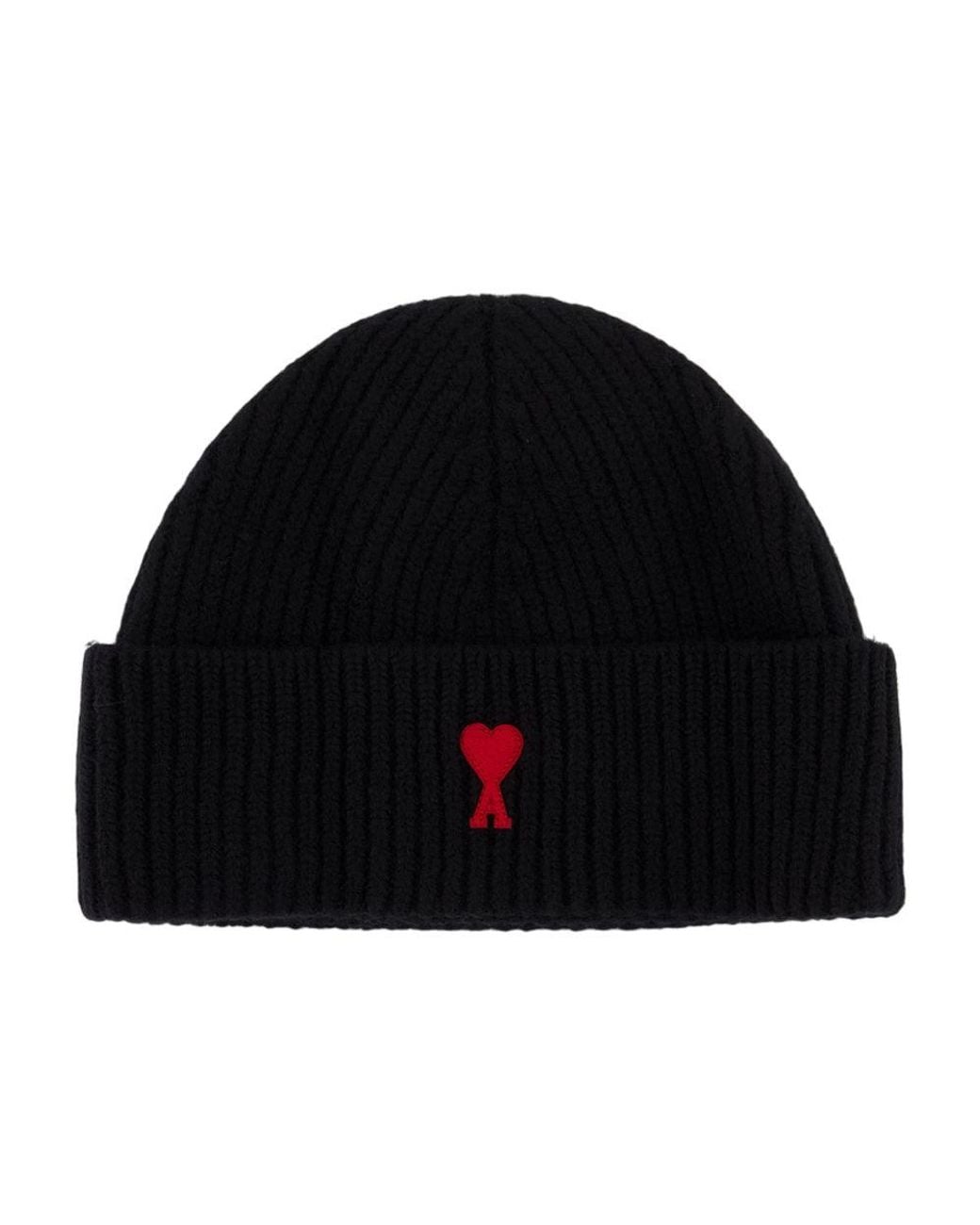 AMI Black Quota Ami De Coeur Beanie