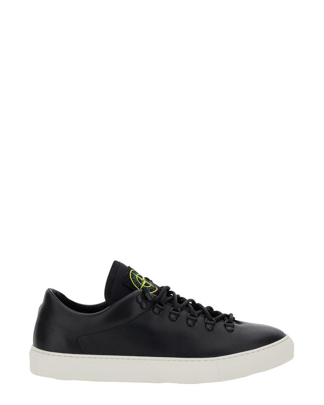 Stone Island Goatskin Lace Up Hiking Sneakers in Black for Men Lyst