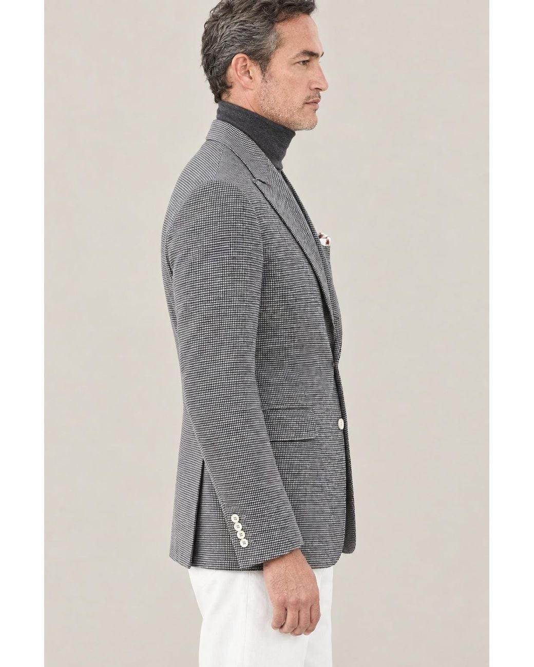 Brunello Cucinelli Gray Wool Blend Jacket Clothing for men