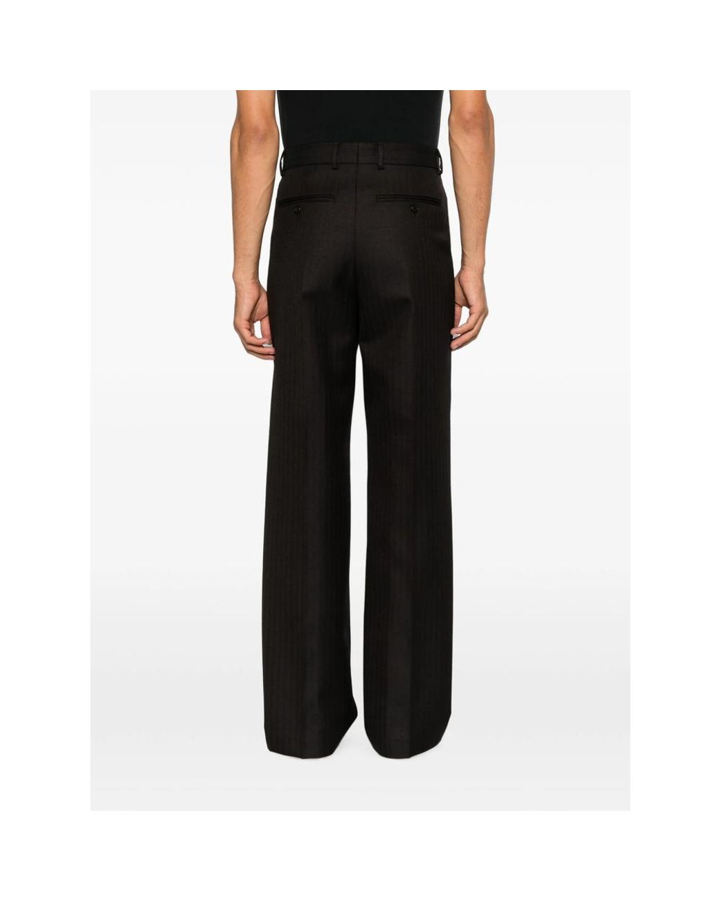 Dries Van Noten Black Wide Trousers for men