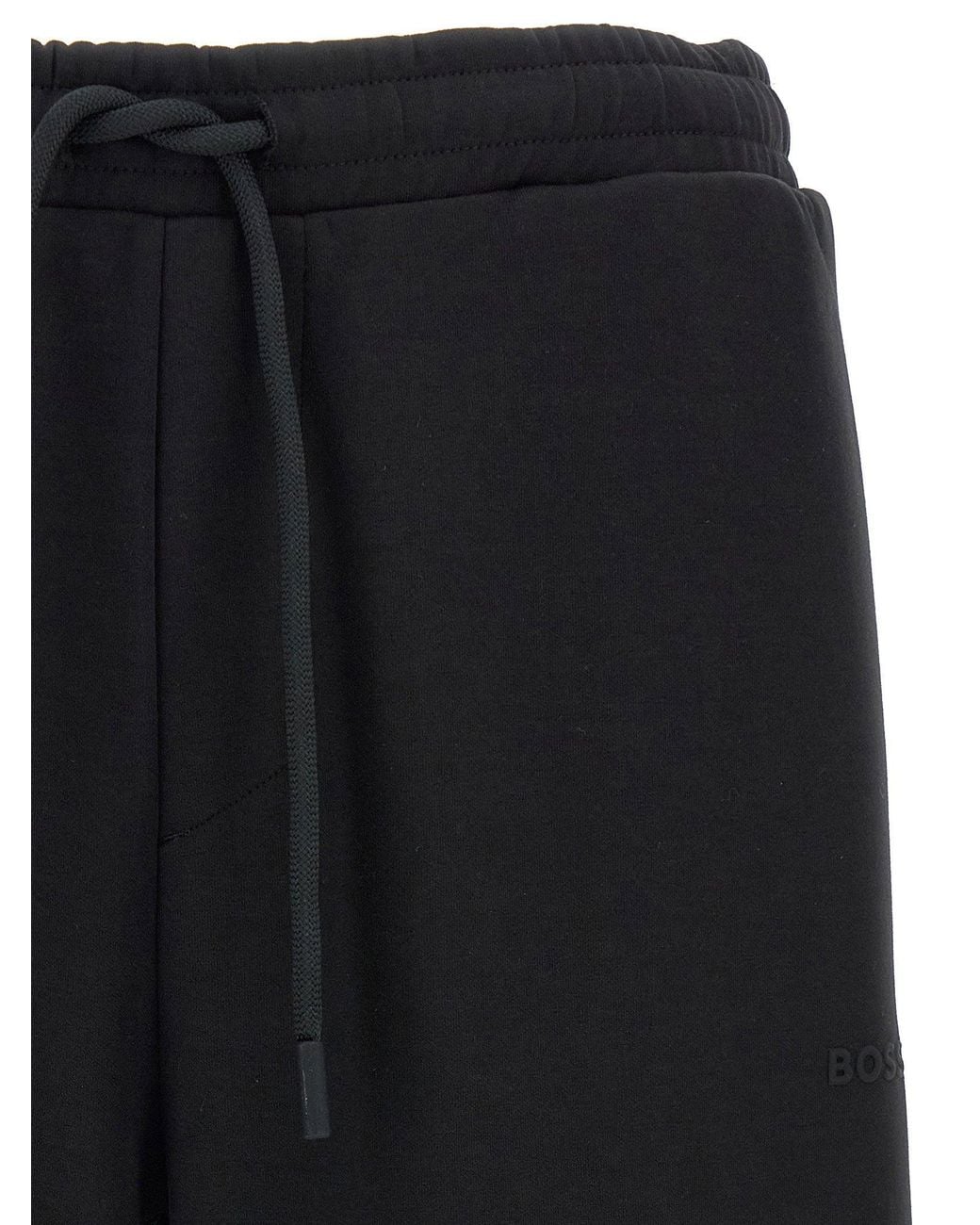 Boss Black Cotton Jersey Joggers for men