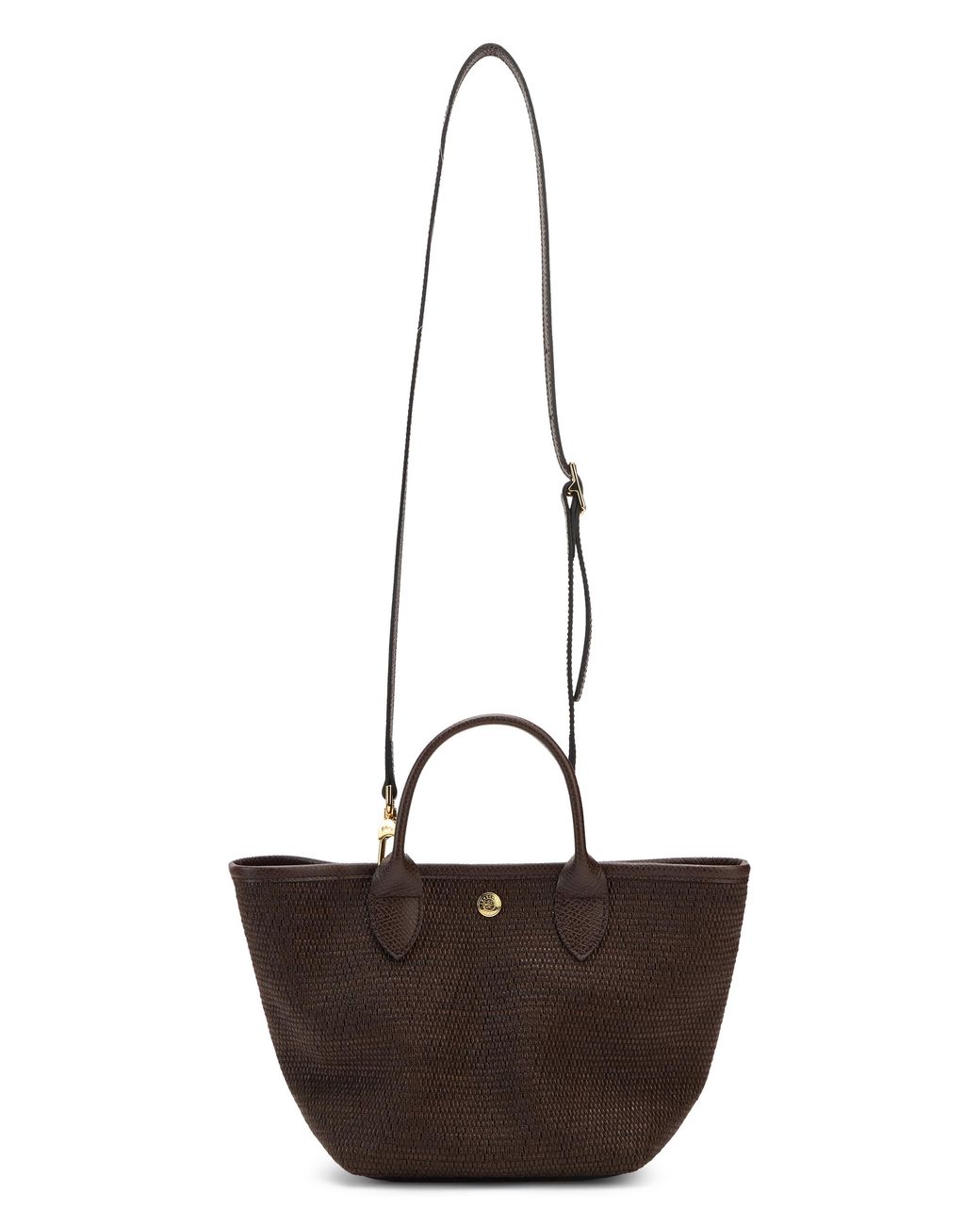 Longchamp Brown Bucket Bag Le Pliage Xs Canvas