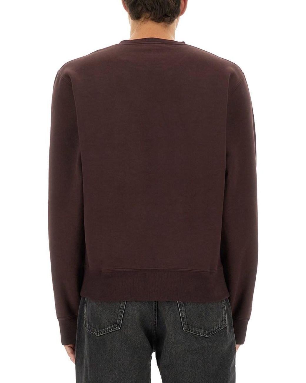 Saint Laurent Purple Cassandre Sweatshirt Cotton Sweater for men