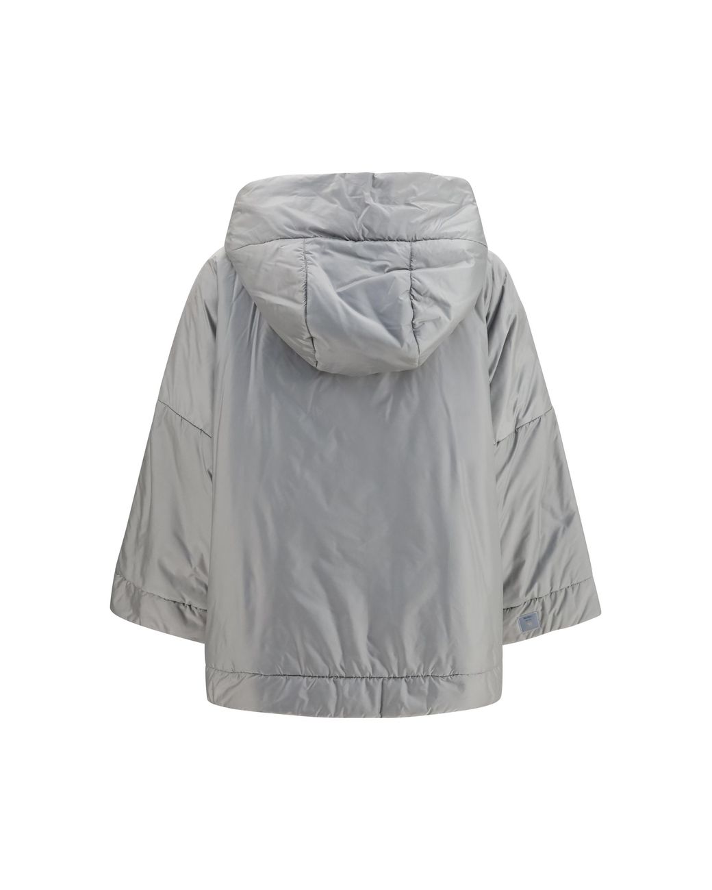 Max Mara Gray Hooded Padded Jacket Outer: Polyester
