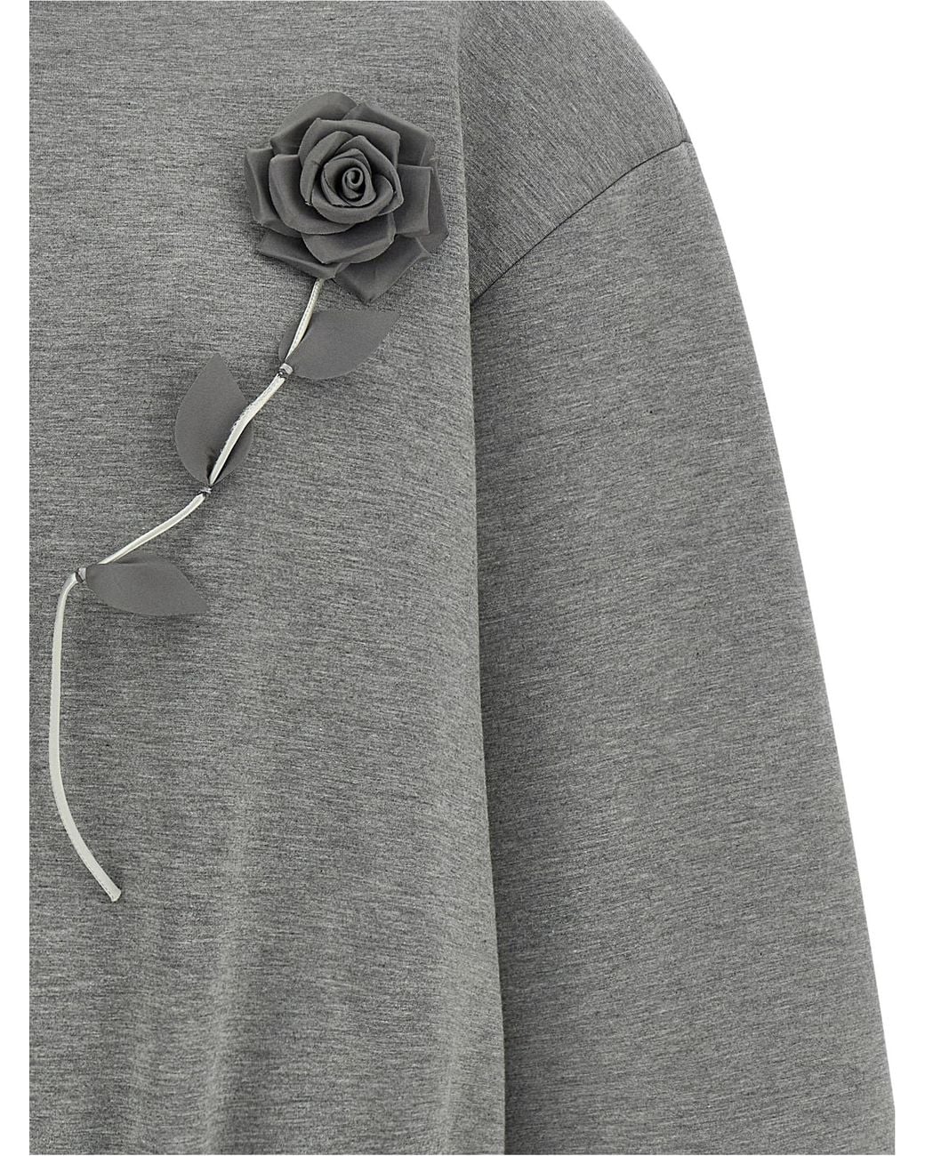 GIUSEPPE DI MORABITO Gray Removable Flower Application Sweatshirt