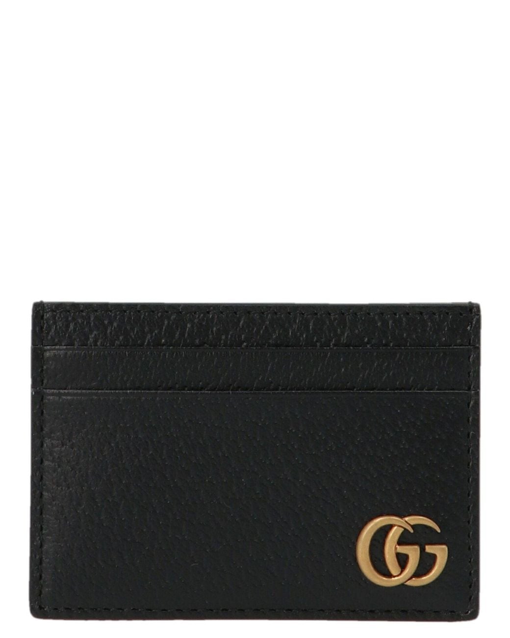 Gucci Black Gg Marmont Card Case