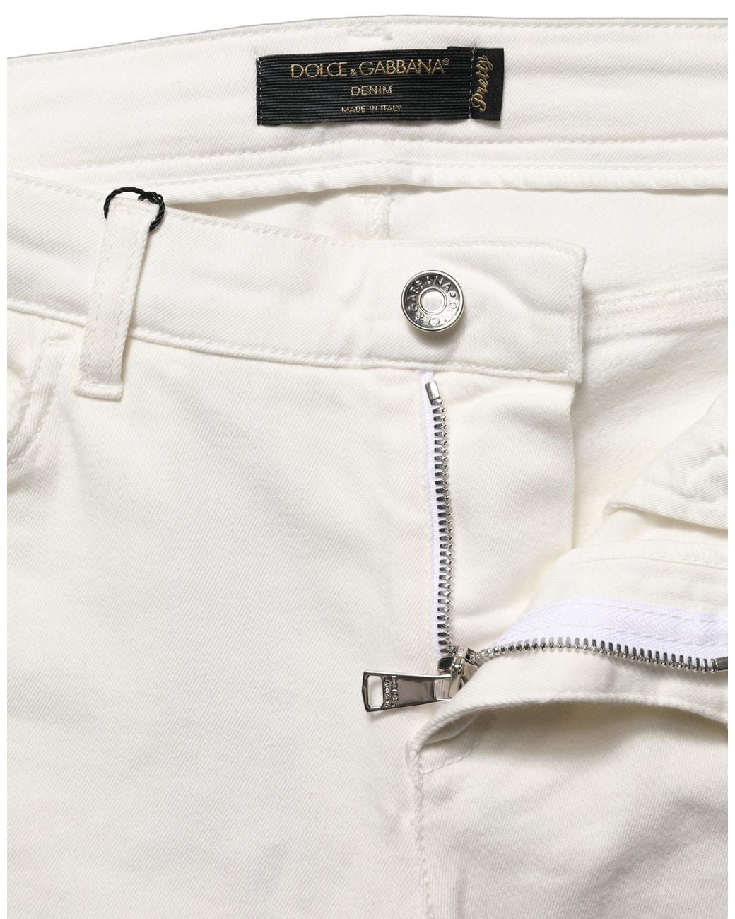 Dolce & Gabbana Natural Tattered Skinny Cotton Denim Jeans Elastane Clothing