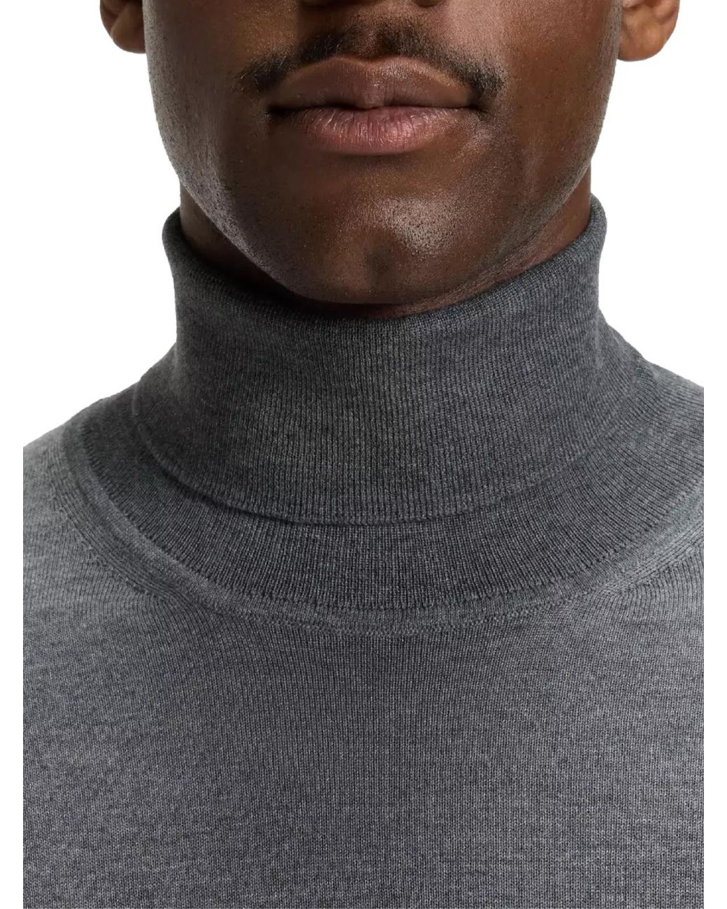 Boss Gray Hugo Boss Turtleneck Sweater for men
