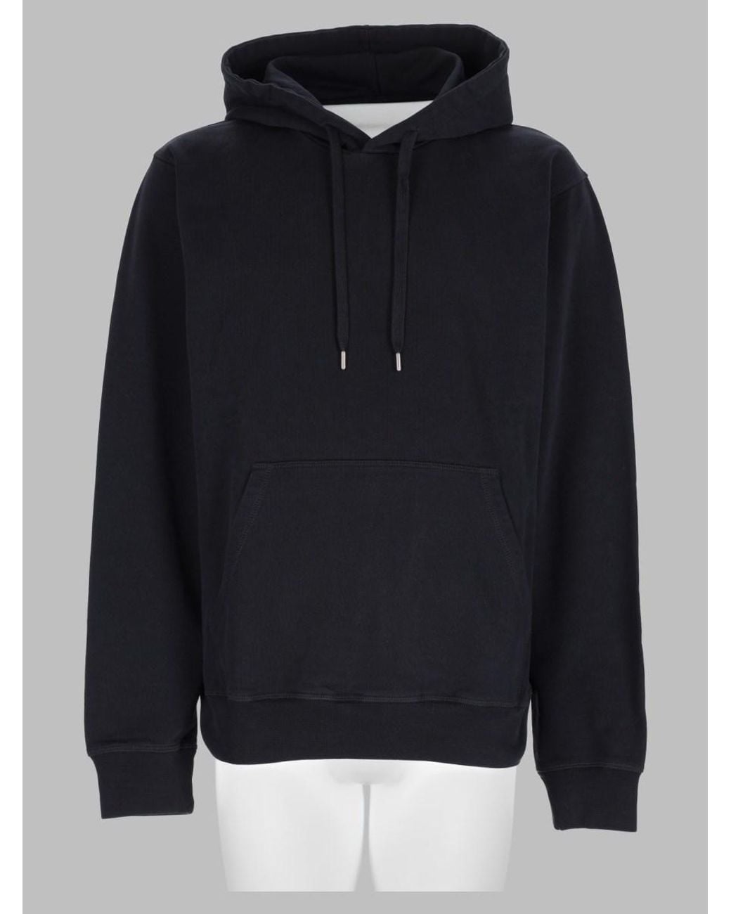 Arte' Black Disposable Hooded Sweatshirt Cotton Sweater for men