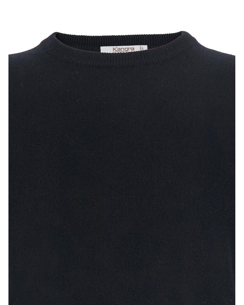 Kangra Blue Crewneck Sweater With Ribbed Trims for men