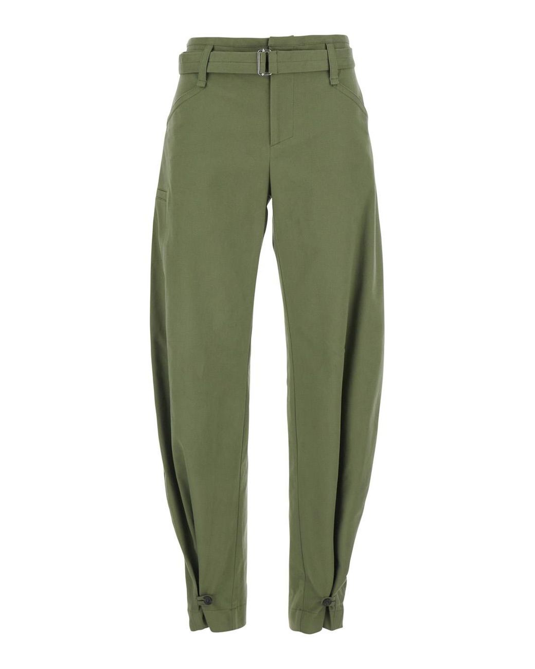 Semicouture Green Trousers Ryana Cotton