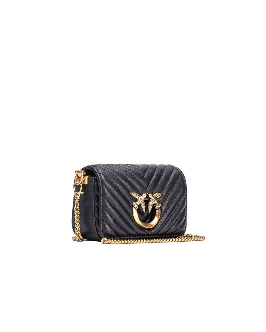 Pinko Blue Crossbody Bag Sheep Leathe Crossbody-Bags