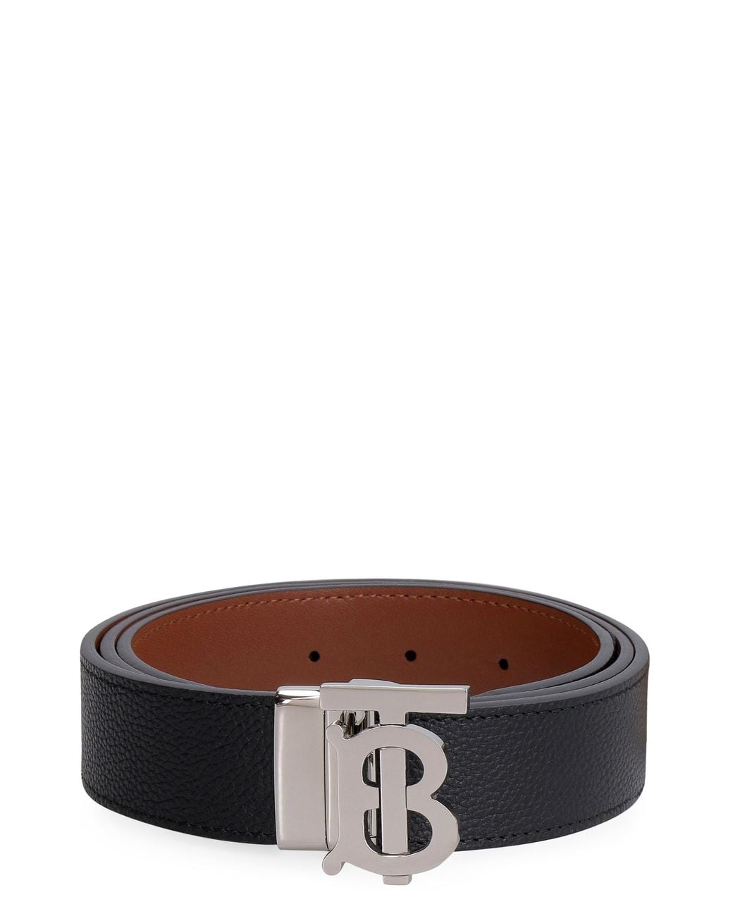 Burberry Brown Reversible Leather Belt Calf for men