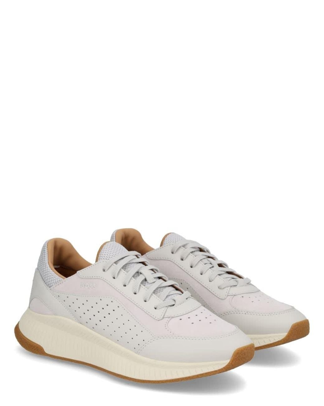 Boss White Leather Sneaker for men