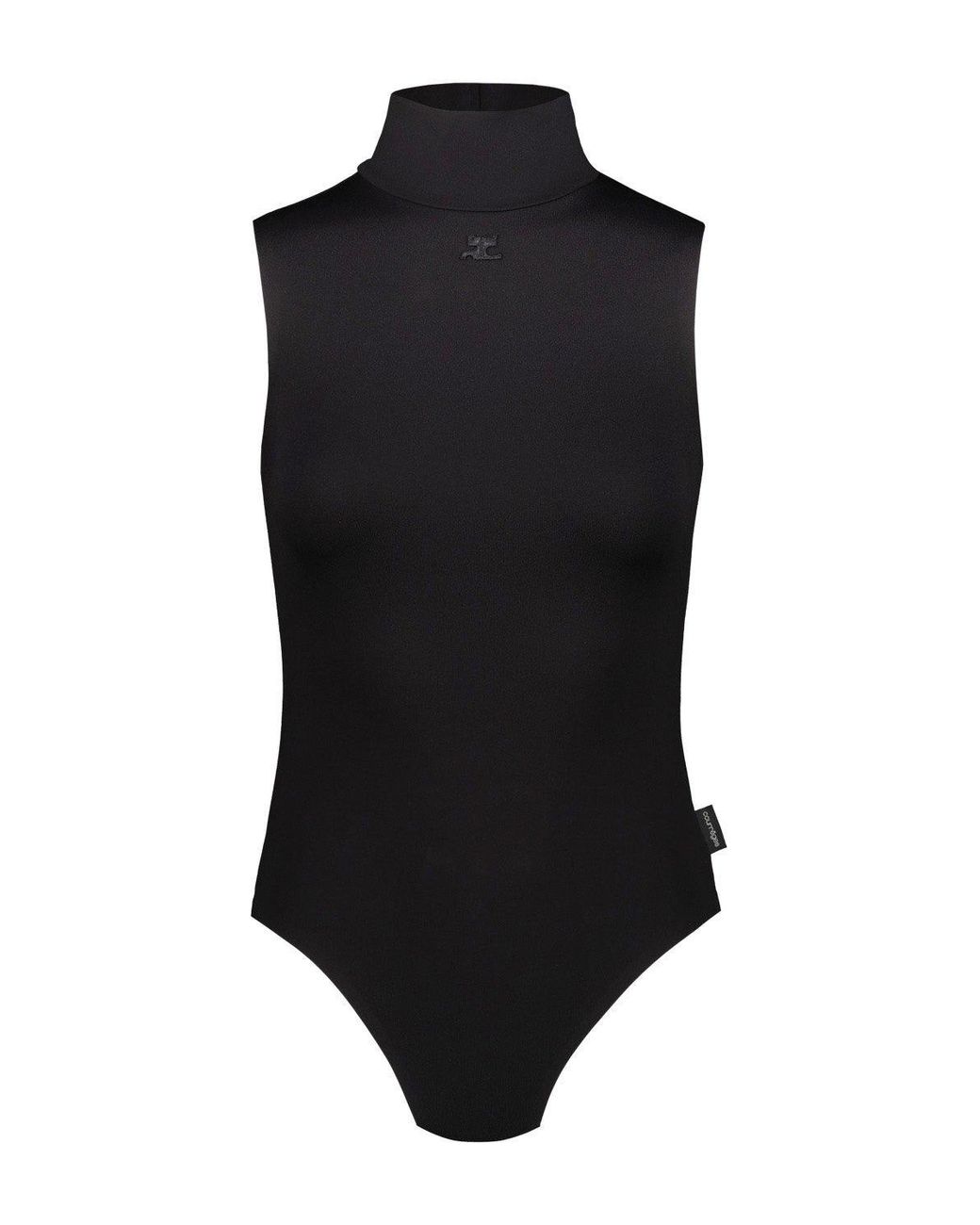 Techno Halter Top in Black Courreges