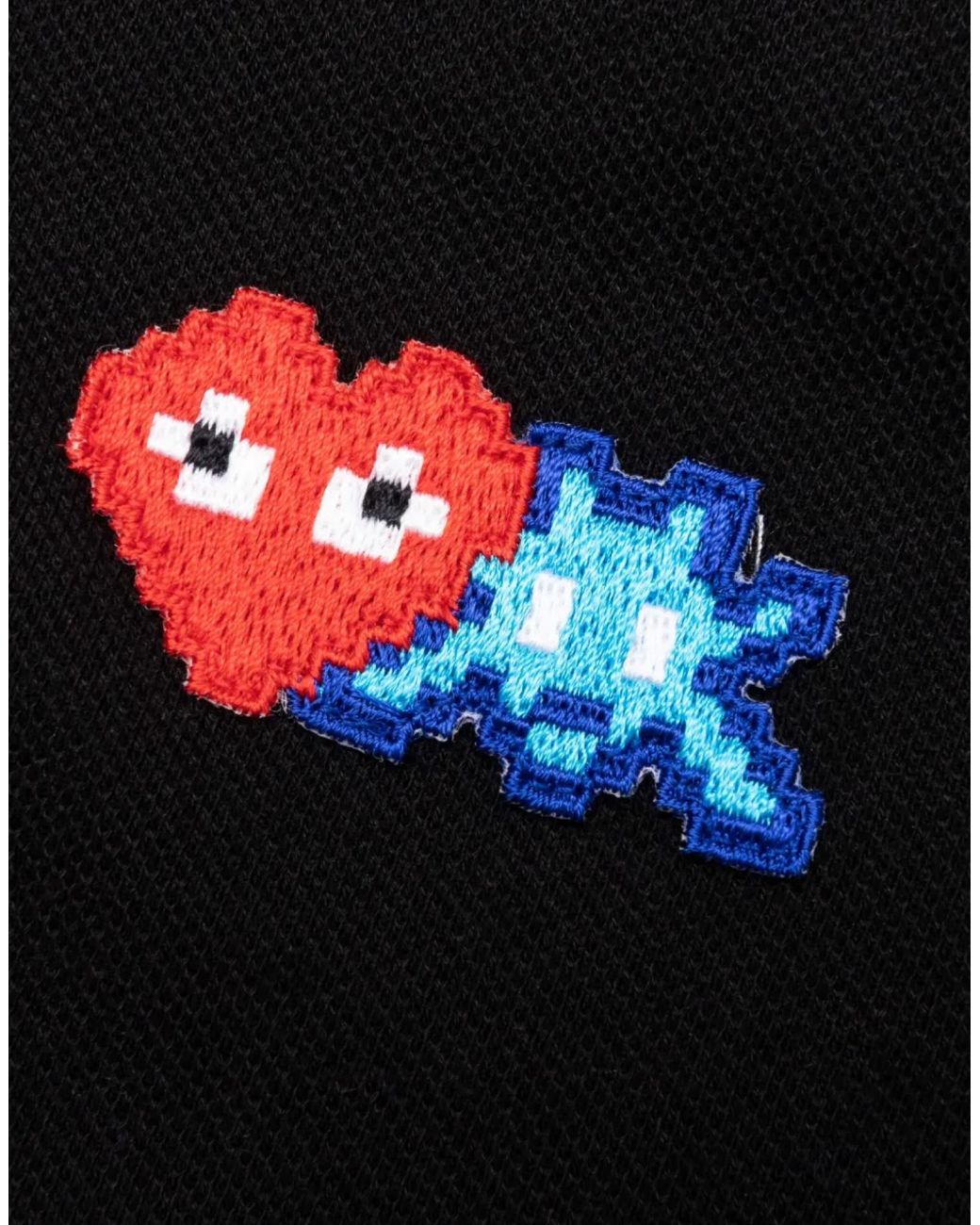 Comme des Garçons Blue Heart Invader Logo Polo Shirt Clothing & T-Shirts for men