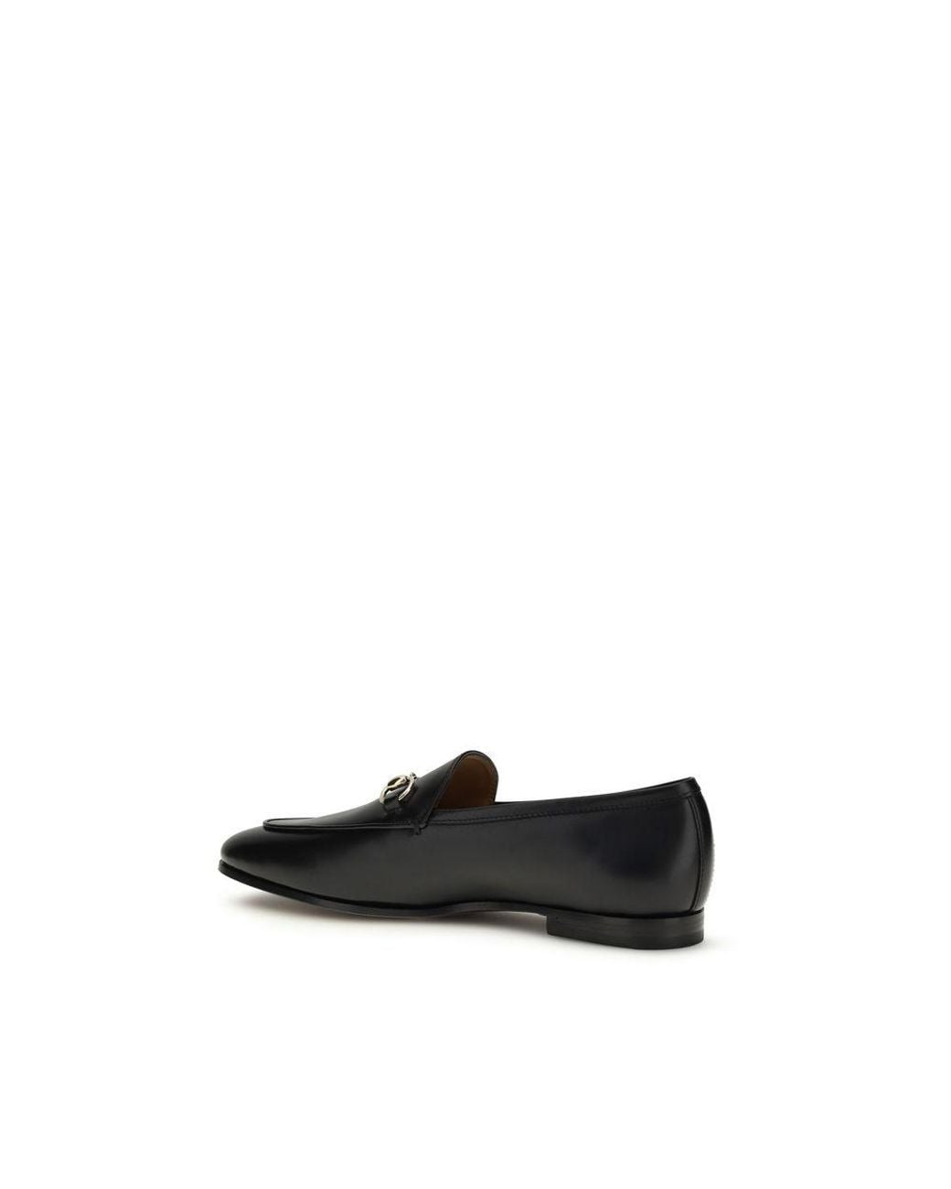 Gucci Black Calf Leather Bos Taurus Slip-On Loafers