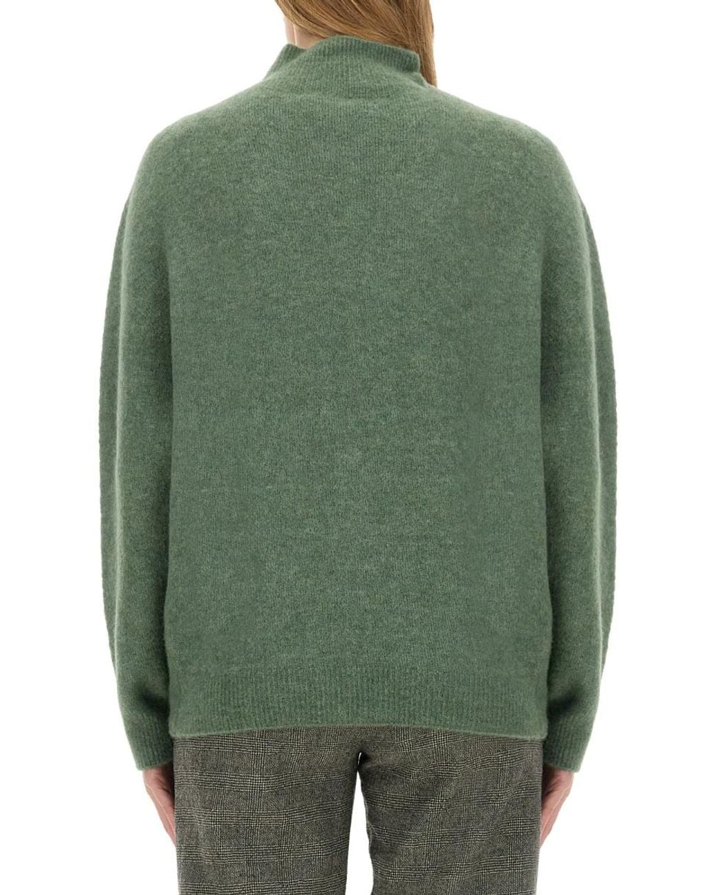 Alysi Green Turtleneck Shirt Alpaca Jumpers