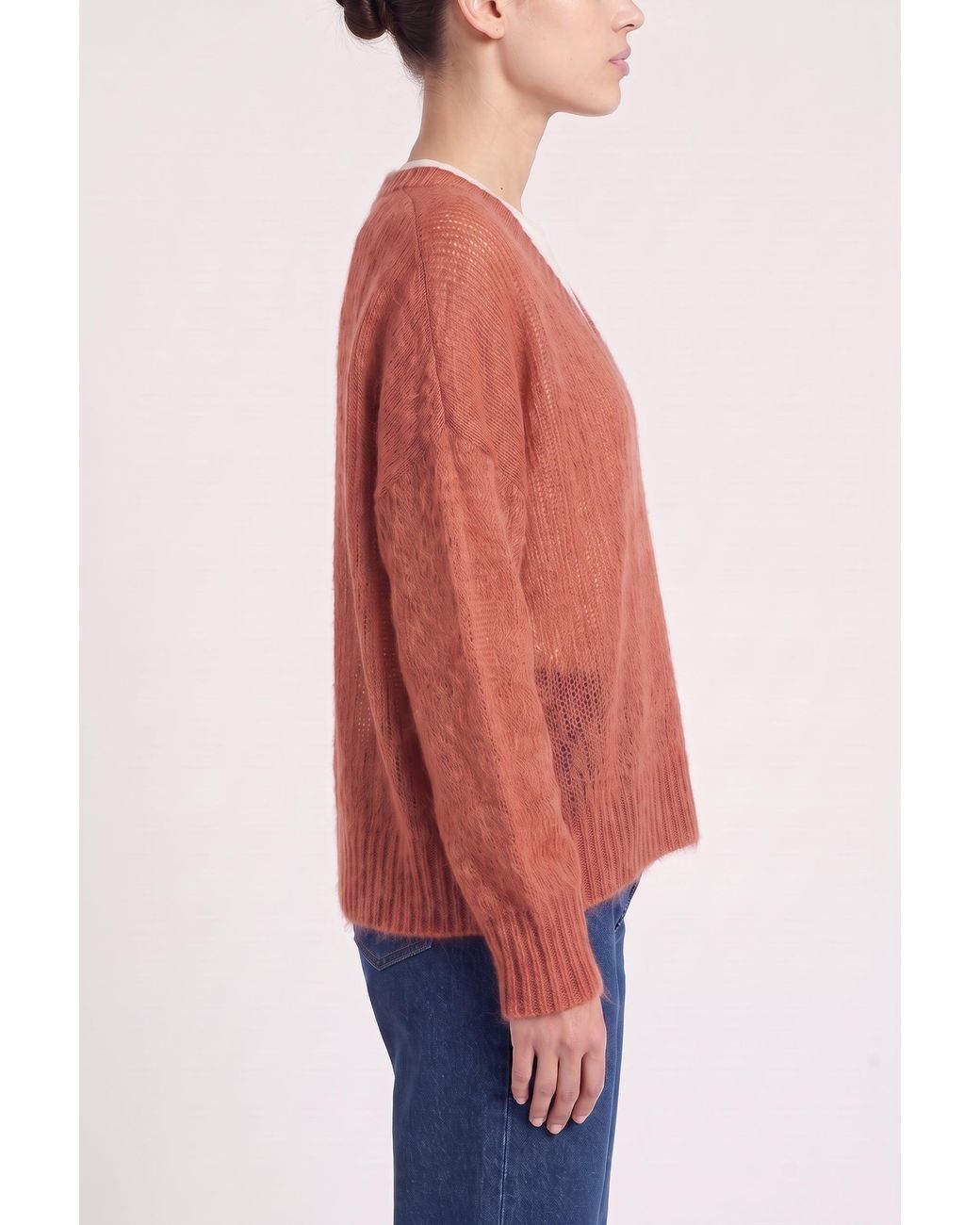 Brunello Cucinelli Pink Wool Mohair Sweater
