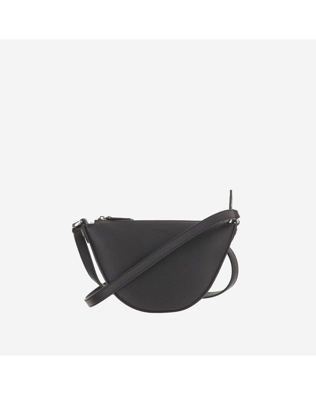 Fendi Black Clutch Bag Melon Mini Leather for men