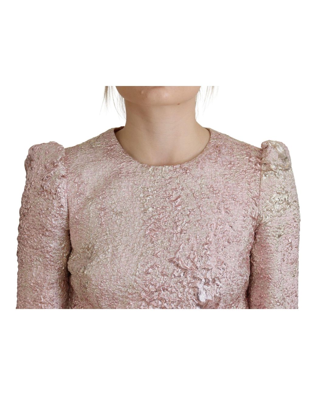 Dolce & Gabbana Multicolor Elegant Jacquard Midi Sheath Dress